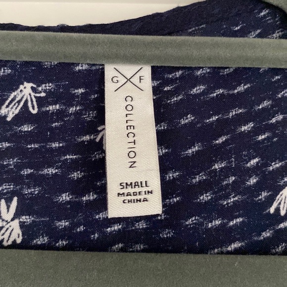 Navy & White Floral Wrap Blouse - Picture 5 of 7